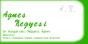 agnes negyesi business card